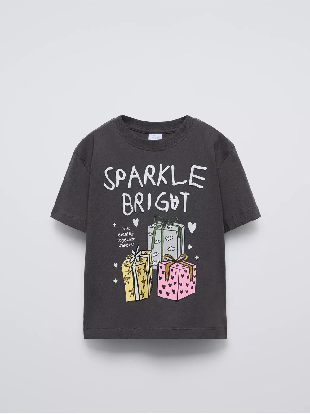Zara Gifts Print Short Sleeve T-Shirt Girls 9-10 Years